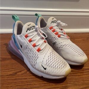 Nike Air Max 270 White with purple and Blue Accents